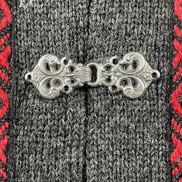 VTG Nordstrikk Cardigan Sweater Womens XL 100% Pure Wool Reindeer Norway - Picture 8 of 8